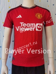 Player Version 2023-2024 Manchester United Home Red Thailand Soccer Jersey AAA-807