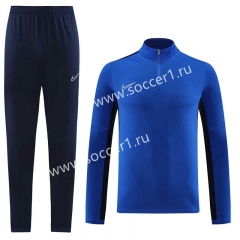 Nike Color Blue Thailand Soccer Tracksuit-LH