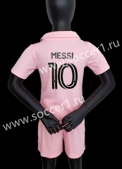 2023-2024 Inter Miami CF Home Pink (#10 Messi) Kids/Youth Soccer Uniform