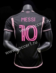 Player Version 2023-2024 Inter Miami CF Away Black  (#10 Messi)Thailand Soccer Jersey AAA