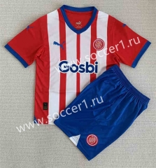 2023-2024 Girona FC Home Red Soccer Uniform-AY