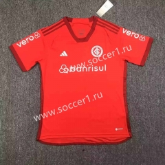 With Sponsor Version 2023-2024 Brazil SC Internacional Home Red Thailand Soccer Jersey AAA-417