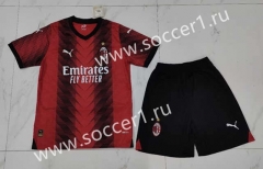 2023-2024 AC Milan Home Red&Black Soccer Uniform-718