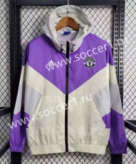 2023-2024 Manchester United Purple&White Thailand Trench Coats-GDP