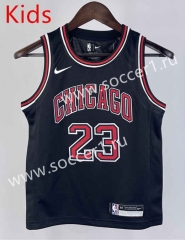 Chicago Bulls Black #23 Young Kids NBA Jersey-311