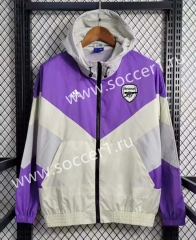 2023-2024 Arsenal Purple&White Thailand Trench Coats With Hat-GDP