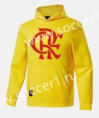 2023-2024 Flamengo Yellow Thailand Soccer Tracksuit Top With Hat-7411