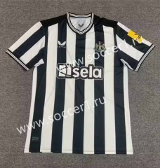 (S-3XL) 2023-2024 Newcastle United Home Black&White Thailand Soccer Jersey AAA-512