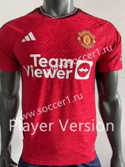 Player Version 2023-2024 Correct Version Manchester United Home Red Thailand Soccer Jersey AAA-518