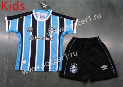 2023-2024 Grêmio FBPA Away Blue&Black Kid/Youth Soccer Uniform-8679