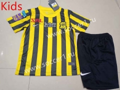 2023-2024 Al Ittihad Home Black&Yellow Kid/Youth Soccer Uniform-8679