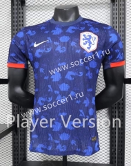 Player Version 2023-2024 Netherlands Away Blue Thailand Soccer Jersey AAA-888