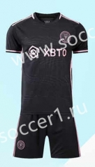 ( Without Brand Logo ) 2023-2024 Inter Miami CF Away Black Soccer Uniform-9031
