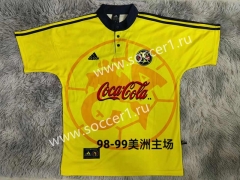 Retro Version 2000 Club America Home Yellow Thailand Soccer Jersey AAA-9755