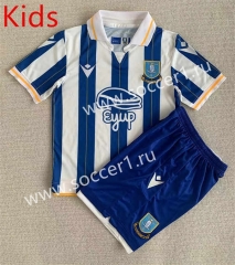 2023-2024 Sheffield Wednesday F.C. Home Blue&White Kids/Youth Soccer Uniform-AY