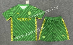 2023-2024 Manchester City Goalkeeper Green Soccer Uniform-6748