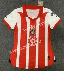 2023-2024 Deportivo Guadalajara Home Red&White Thailand Soccer Jersey AAA-GB