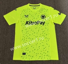 2023-2024 Wolverhampton Wanderers Fluorescent Green Thailand Soccer Jersey AAA-1146