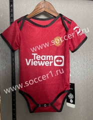 2023-2024 Manchester United Home Red Baby Soccer Uniform-CS