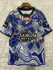 2023-2024 Native Version Dog Blue&Gray Thailand Rugby Shirt