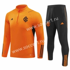 2023-2024 Brazil SC Internacional Orange Thailand Soccer Tracksuit -815