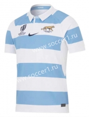 2023 World Cup Argentina Home Blue&White Thailand Rugby Shirt