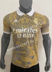 2023-2024  Real Madrid Yellow Thailand Soccer Jersey AAA-416