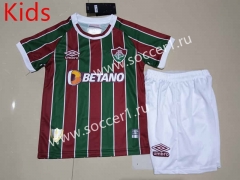 2023-2024 Fluminense de Feira Home Red&Green Kids/Youth Soccer Uniform-507