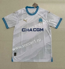 2023-2024 Correct Version Olympique de Marseille White&Gray Thailand Soccer Jersey AAA-818