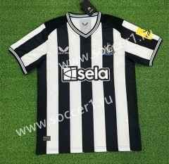 (S-4XL) 2023-2024 Newcastle United Home Black&White Thailand Soccer Jersey AAA-403