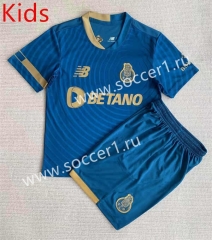 2022-2023 Porto 2nd Away Blue Kids/Youth Soccer Uniform-AY