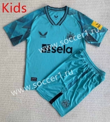 2023-2024 Newcastle United Goalkeeper Lake Blue Kids/Youth Soccer Uniform-AY