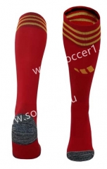 2023-2024 Roma Home Red Thailand Soccer Socks
