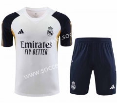 2023-2024 Real Madrid Away White Thailand Soccer Uniform-418