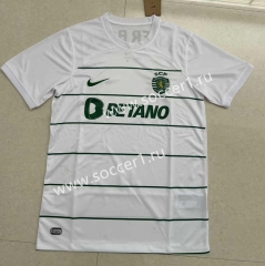 2023-2024 Correct Version Sporting Clube de Portugal Away White Thailand Soccer Jersey AAA-818