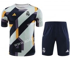 2023-2024 Real Madrid Blue&Gray Thailand Soccer Uniform-418