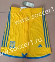 2023-2024 Tigres UANL Home Yellow Thailand Soccer Shorts-2886