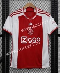 2023-2024 Ajax Home Red&White Thailand Soccer Jersey AAA-888