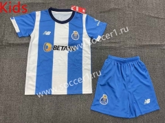 2023-2024 Porto Home Blue&White Kids/Youth Soccer Uniform-1506