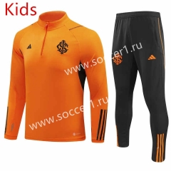 2023-2024 Brazil SC Internacional Orange Kids/Youth Soccer Tracksuit-GDP