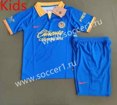 2023-2024 Club America Away Blue Kids/Youth Soccer Uniform-912