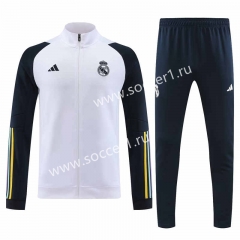 2023-2024 Real Madrid White Thailand Soccer Jacket Uniform-4627