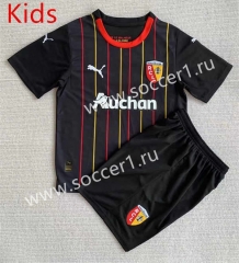 2023-2024 RC Lens Away Black Kids/Youth Soccer Uniform-AY