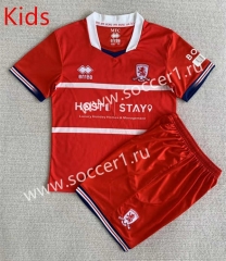 2023-2024 Middlesbrough Home Red Kids/Youth Soccer Uniform-AY
