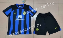 2023-2024 Inter Milan Home Blue&Black Soccer Uniform-718