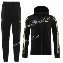 Nike Black Thailand Soccer Jacket Uniform With Hat-LH
