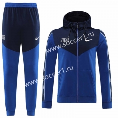 Nike Colorful Blue Thailand Soccer Jacket Uniform With Hat-LH