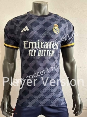 Player Version 2023-2024 Real Madrid Away Blue Thailand Soccer Jersey AAA-518