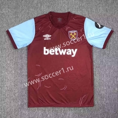 With Arm Sponsor Version 2023-2024 West Ham United Home Red Thailand Soccer Jersey AAA-417