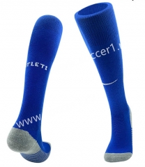 2023-2024 Atletico Madrid Away Blue Soccer Socks-B405